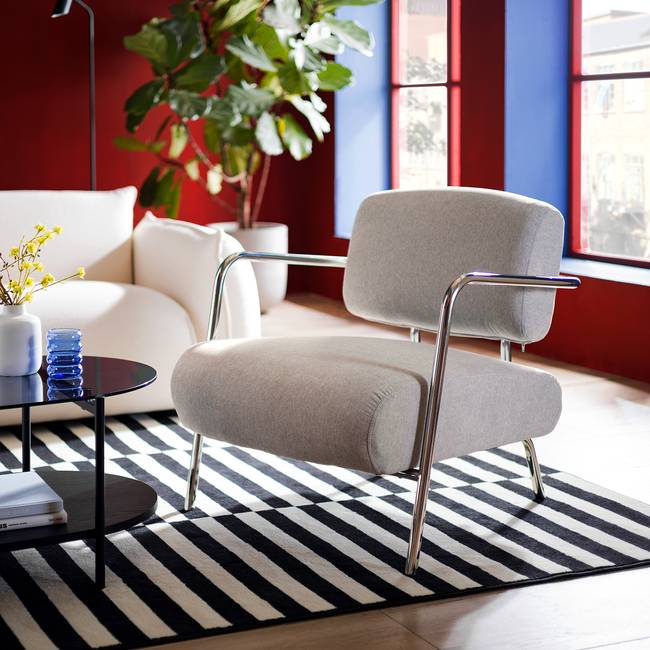 Loungesessel Grau Flanell 71 x 78 x 81cm