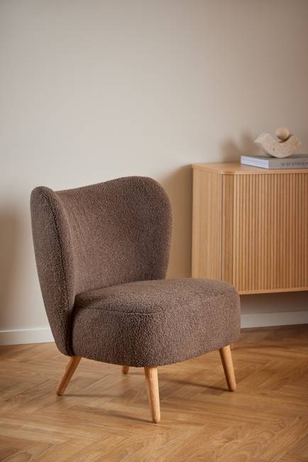 Loungesessel Teddystoff Braun Teddystoff 71 x 80 x 75cm