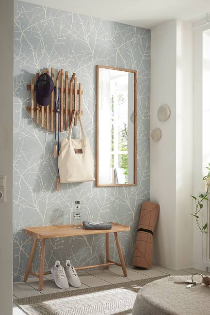 Massive Garderobenbank Typ C 95 x 45 x 35cm Braun