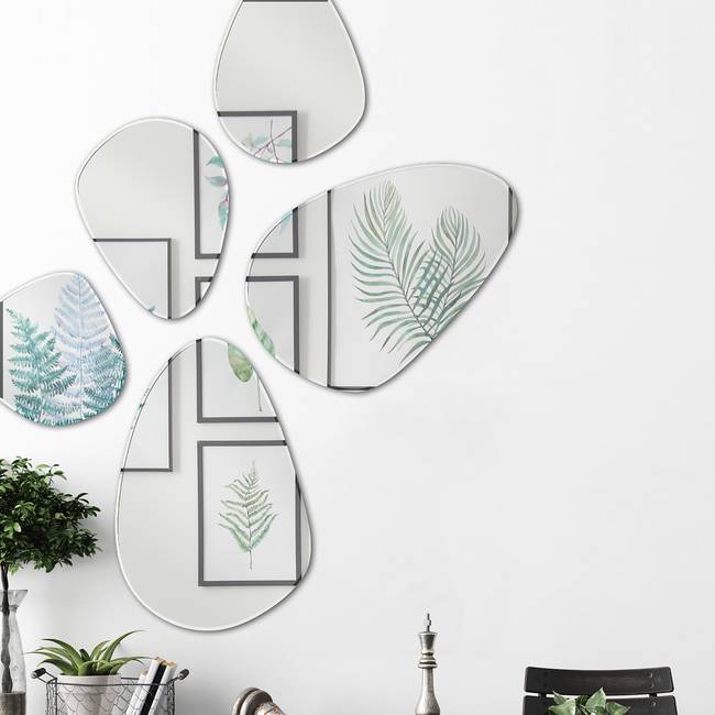 Spiegel Nayaha Typ A 30 x 30 x 1cm Durchsichtig Glasart: Spiegelglas Material: Glas 30 x 30 x 1cm