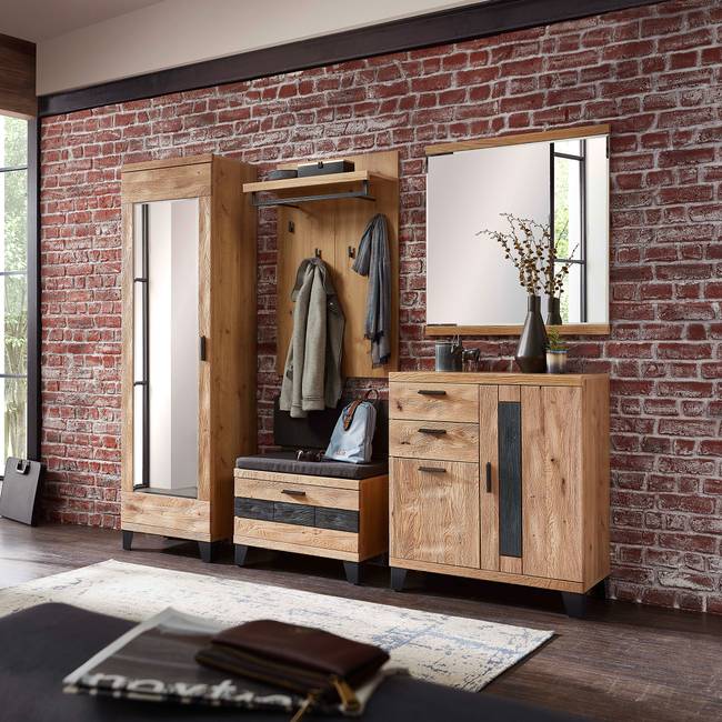 Garderobenbank - 70 cm 70 x 79 x 38cm Braun