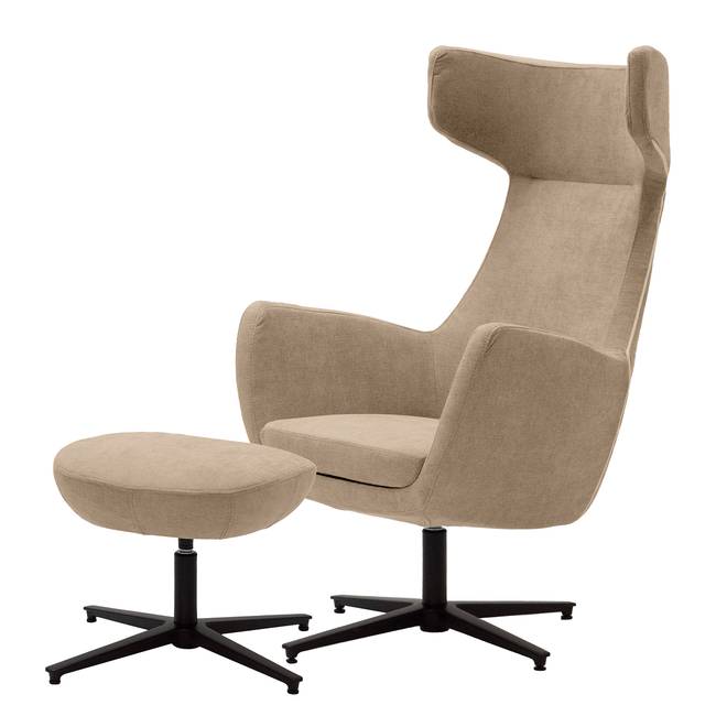 Loungesessel LUZO Beige Microfaser Wiam 76 x 117 x 74cm