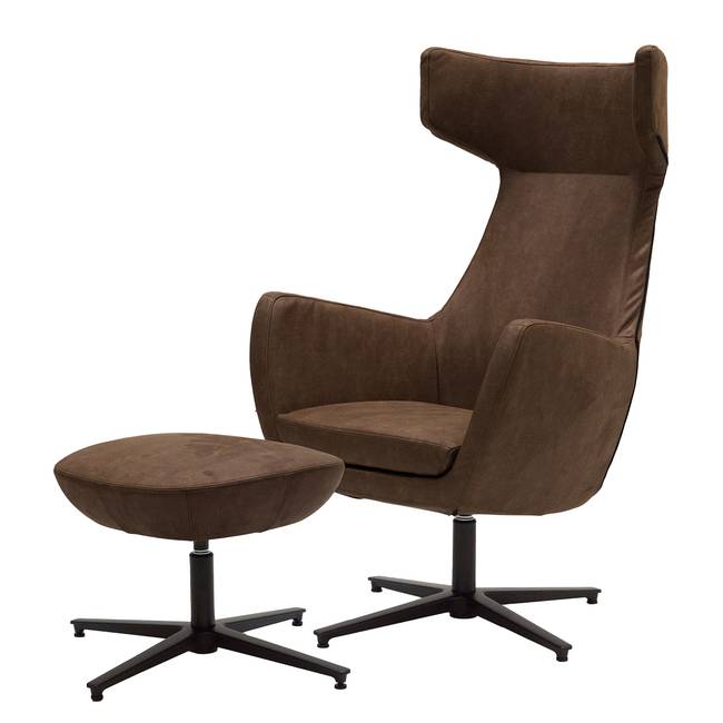 Loungesessel LUZO Braun Mischgewebe Bulan 76 x 117 x 74cm