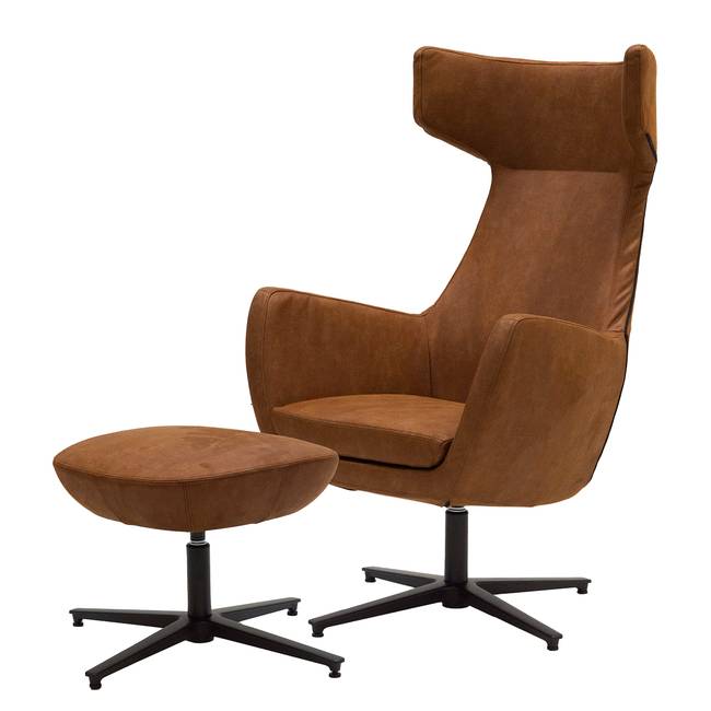 Loungesessel LUZO Braun Mischgewebe Bulan 76 x 117 x 74cm