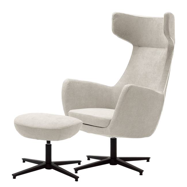 Loungesessel LUZO Beige Microfaser Wiam 76 x 117 x 74cm