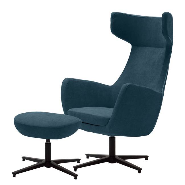 Loungesessel LUZO Blau Microfaser Wiam 76 x 117 x 74cm