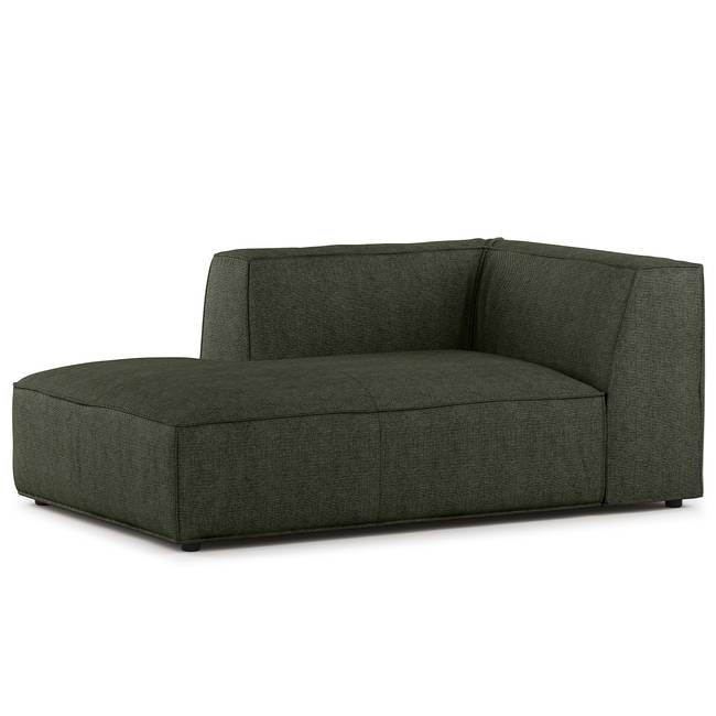 Sofaelement Chaiselongue Grau Webstoff Saia 107 x 70 x 164cm Ausrichtung links Modern