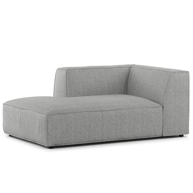 Sofaelement Chaiselongue Grau Webstoff Saia 107 x 70 x 164cm Ausrichtung links Modern
