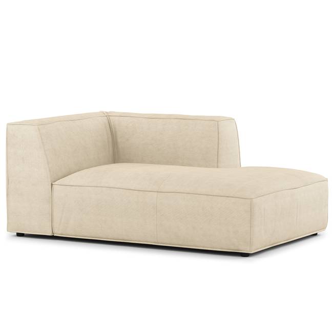 Sofaelement Chaiselongue Weiß Cordstoff Snor 107 x 70 x 164cm Ausrichtung rechts Modern