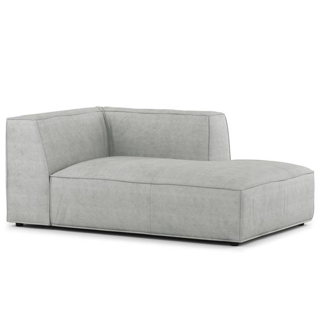 Sofaelement Chaiselongue Grau Cordstoff Snor 107 x 70 x 164cm Ausrichtung rechts Modern