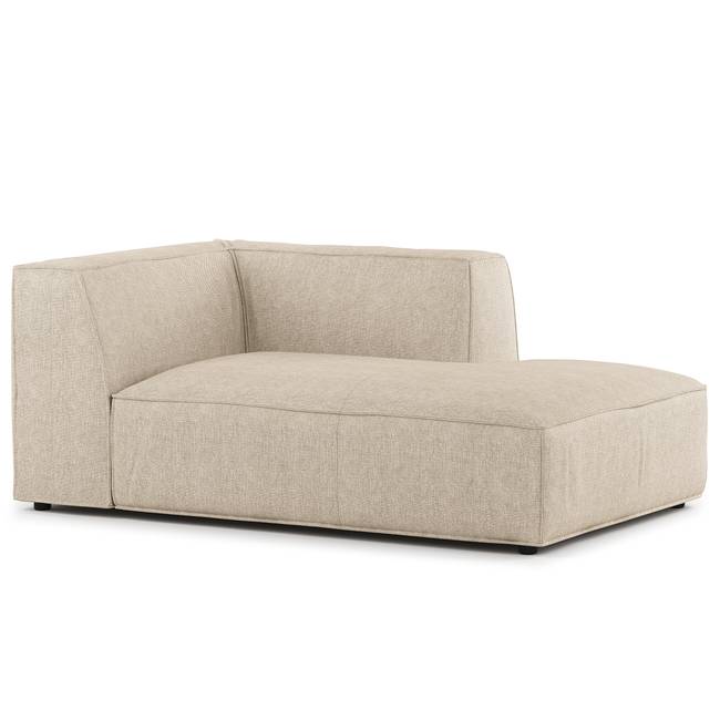 Sofaelement Chaiselongue Beige Webstoff Saia 107 x 70 x 164cm Ausrichtung rechts Modern