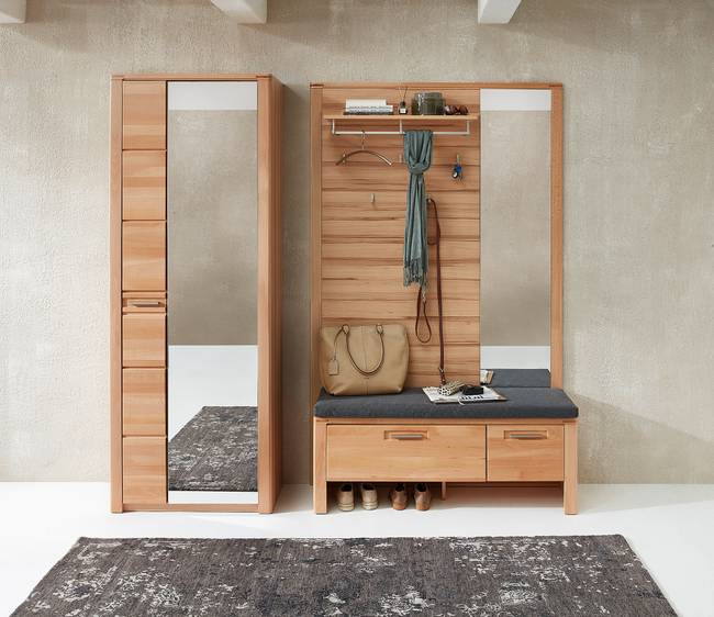 Garderobenbank mit Stauraum 120 x 48 x 40cm Braun