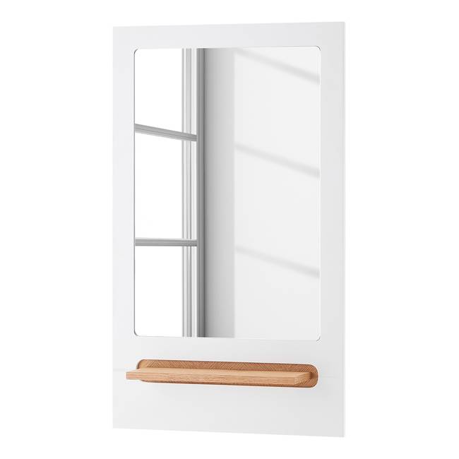Spiegel 52 x 87 x 9cm Weiß Rahmen: MDF Mitteldichte Holzfaserplatte , lackiert Ablage: MDF Mitteldichte Holzfaserplatte , furniert 52 x 87 x