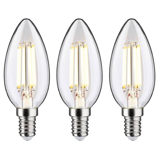 LED-Leuchtmittel Eco-Line Kerze Ø 3cm Durchsichtig