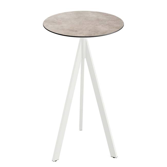 Stehtisch Idomi rund B Tischplatte: Holzverbundplatte, melaminbeschichtet Gestell: Edelstahl, pulverbeschichtet Ø 70cm Multicolor/Beton Dekor