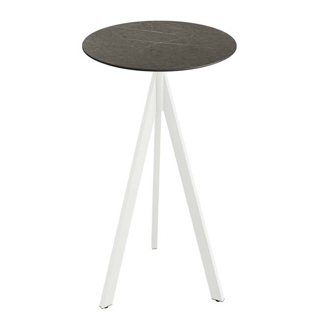 Stehtisch Idomi rund B Tischplatte: Holzverbundplatte, melaminbeschichtet Gestell: Edelstahl, pulverbeschichtet Ø 70cm Multicolor/Marmor