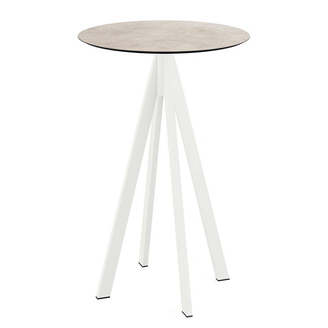 Stehtisch Idomi rund A Tischplatte: Holzverbundplatte, melaminbeschichtet Gestell: Edelstahl, pulverbeschichtet Ø 70cm Multicolor/Beton Dekor