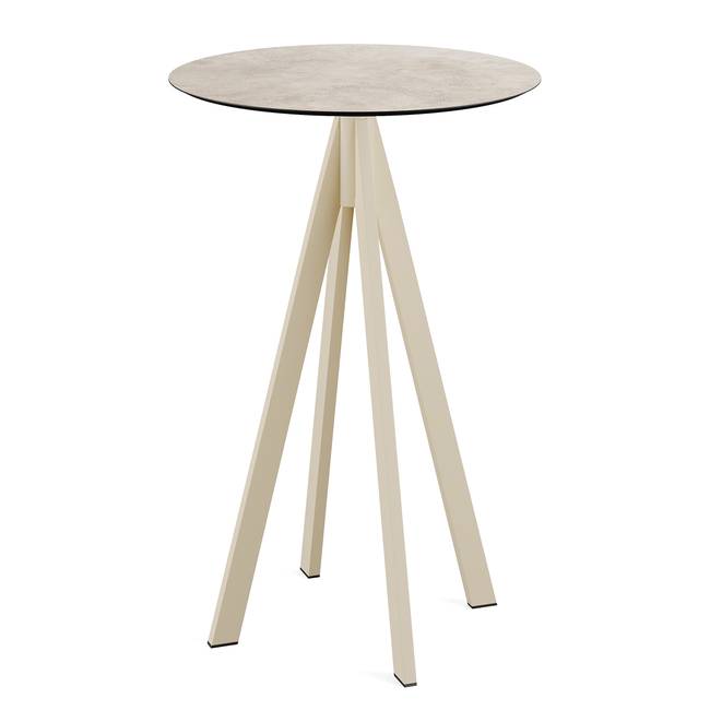 Stehtisch Idomi rund A Tischplatte: Holzverbundplatte, melaminbeschichtet Gestell: Edelstahl, pulverbeschichtet Ø 70cm Multicolor/Beton Dekor