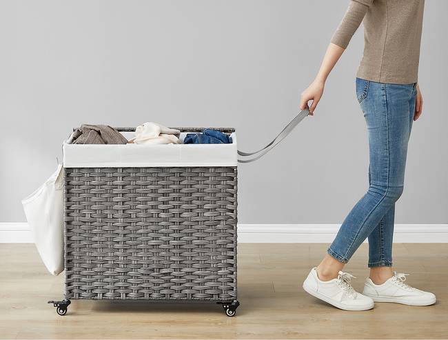 Wäschekorb Canadilles 66 x 66 x 33cm Grau