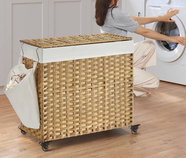 Wäschekorb Canadilles 66 x 66 x 33cm Beige