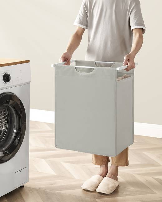 Wäschekorb Andean 50 x 76 x 33cm Weiß