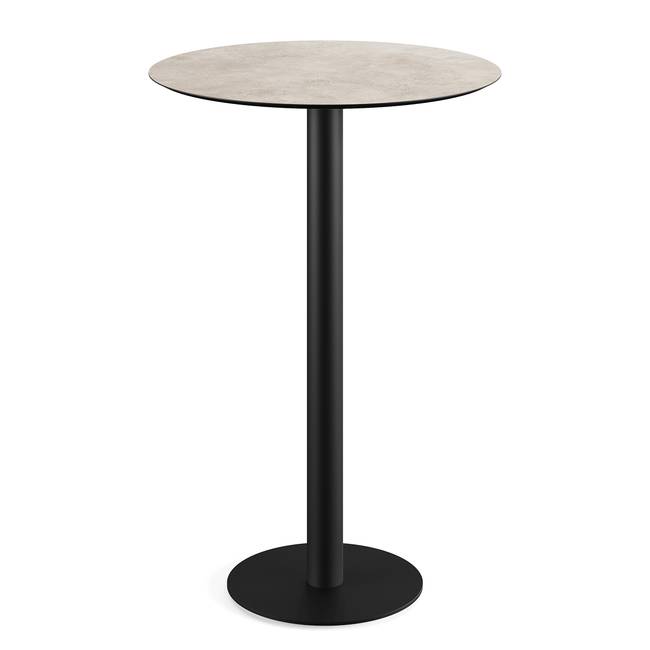 Stehtisch Idomi rund C Tischplatte: Holzverbundplatte, melaminbeschichtet Gestell: Edelstahl, pulverbeschichtet 70 x 109 x 70cm Grau/Beton