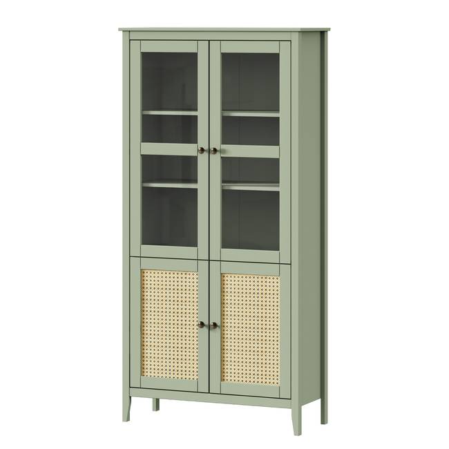 Vitrinenschrank 100 x 200 x 40cm Grün