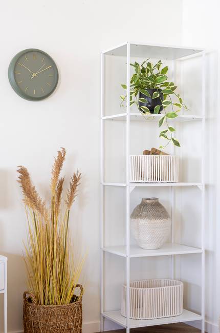 Wanduhr Rossano Glas, Polythylene 30 x 30 x 4cm Grün