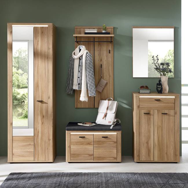 Garderobenbank 80 x 50 x 38cm Braun