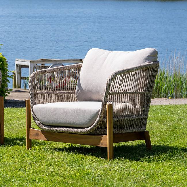 Loungesessel Terracina 86 x 72 x 79cm Braun/Beige