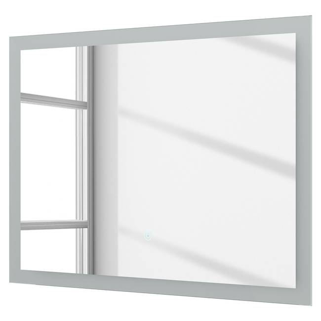 Beleuchteter Badspiegel 80 x 53cm Spanplatte, foliert 80 x 53cm