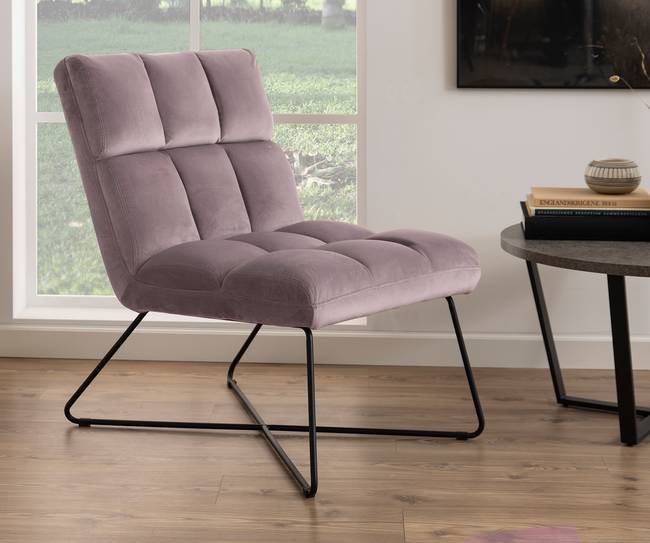 Loungesessel NETTA Pink Samt Vilda 62 x 90 x 86cm