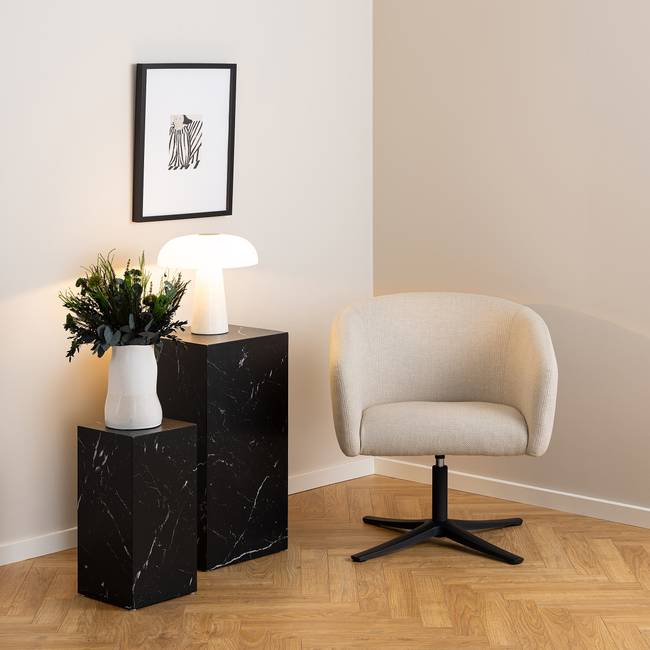 Loungesessel Beige Strukturstoff 72 x 76 x 67cm