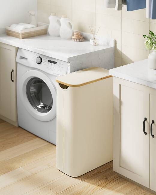 Wäschekorb Jufta 42 x 71 x 23cm Weiß