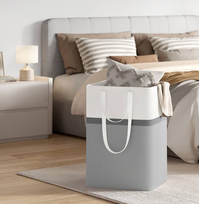 Wäschekorb Abumi 2er-Set 40 x 65 x 45cm Lichtgrau
