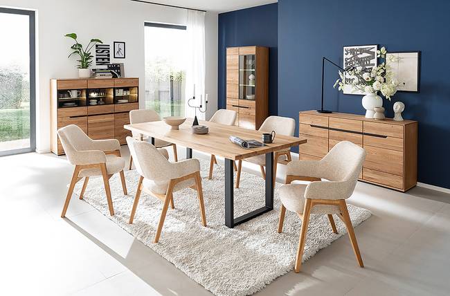 Vitrinenschrank 93 x 195 x 41cm Braun