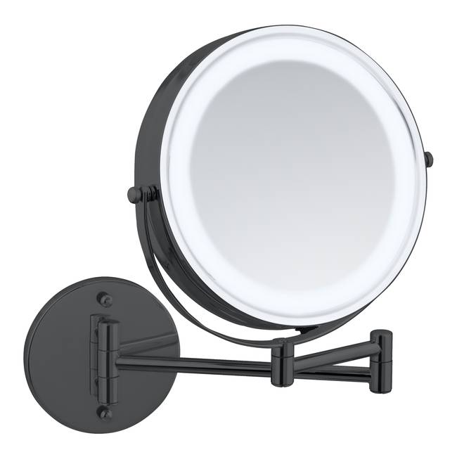 Kosmetik-Wandspiegel Power Loc 26 x 32 x 35cm Schwarz/Schwarz Wandspiegel: Stahl, lackiert 26 x 32 x 35cm