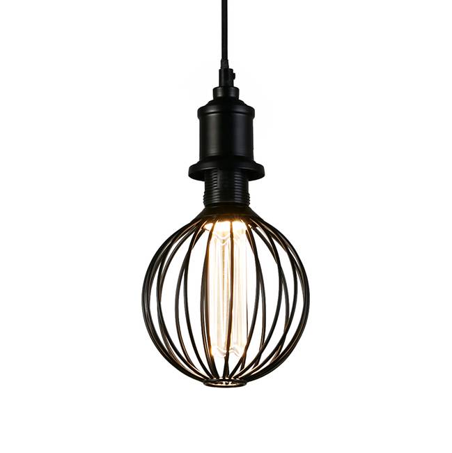 LED-Leuchtmittel Globe Metal 14 x 18 x 14cm Schwarz