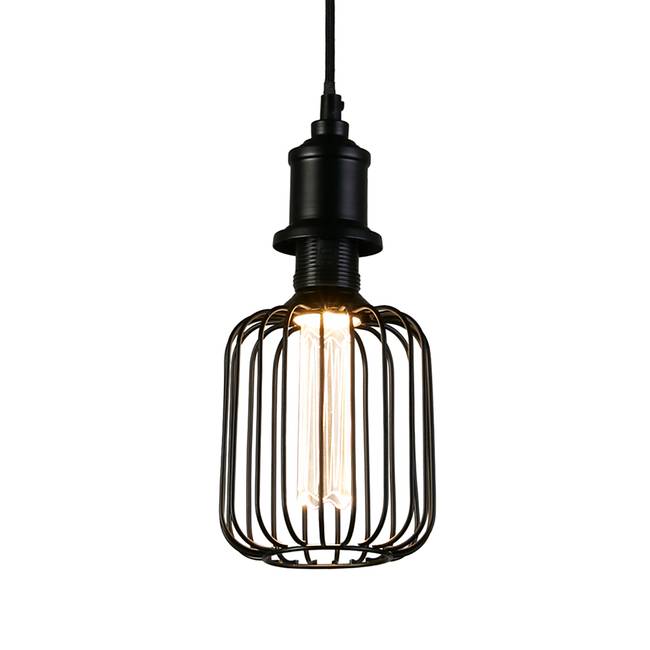 LED-Leuchtmittel Drum Metal 12 x 19 x 12cm Schwarz