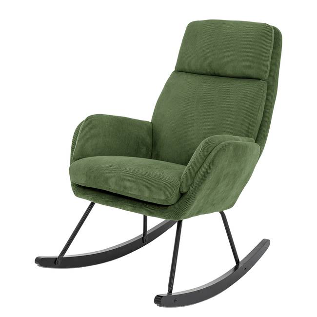 Schaukelsessel Grün Cordstoff Fjella 70 x 105 x 87cm