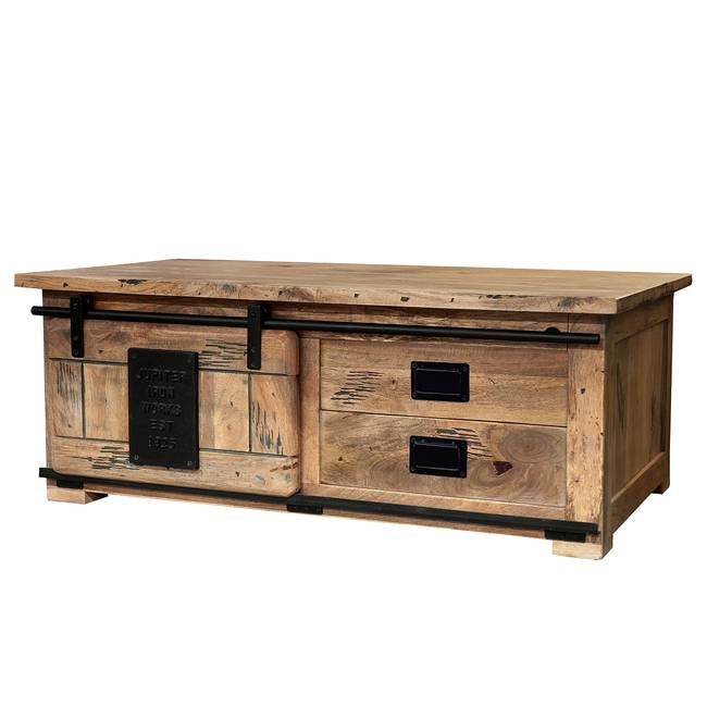 Massive Garderobenbank 120 x 45 x 45cm Braun