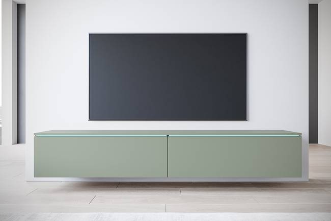 Hänge-Lowboard Minnas - 180 cm Spanplatte, beschichtet Grün/Salbei 180 x 30 x 33cm