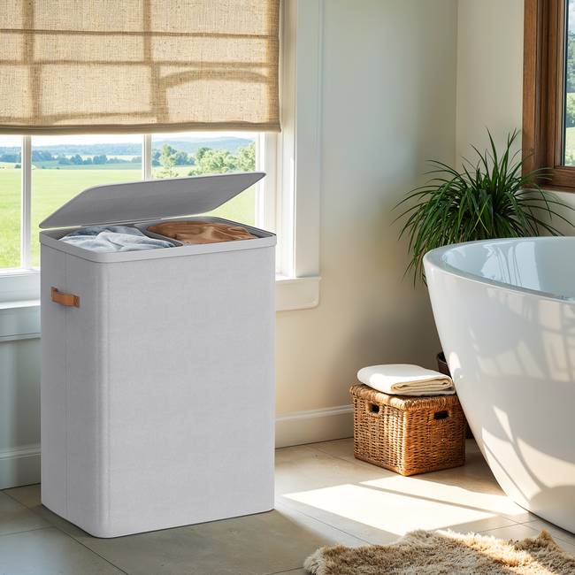 Wäschekorb Beola 56 x 75 x 40cm Grau