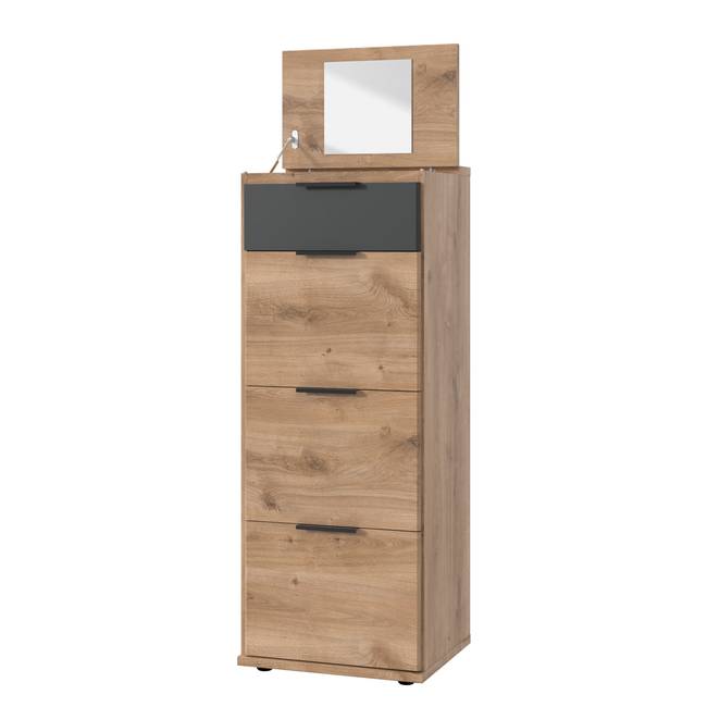 Hochkommode 46 x 121 x 40cm Braun/Grau