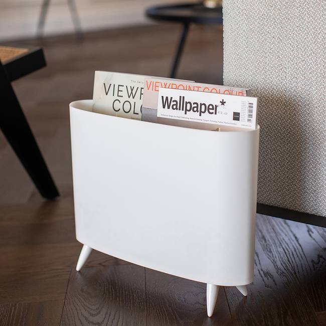Zeitungsständer Milano 46 x 32 x 12cm Weiß/Weiß