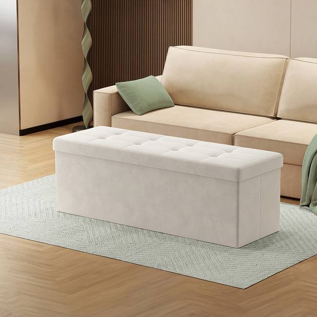 Bettbank Zaykou 110 x 38 x 38cm Weiß/Cremeweiß