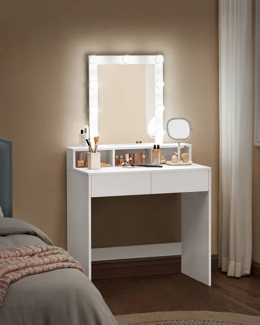 Schminktisch Fertal 80 x 145 x 40cm Weiß