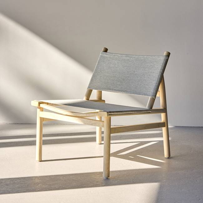 Loungesessel Millo Beige Webstoff 65 x 70 x 68cm