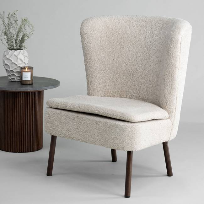 Loungesessel Hällsö Beige Webstoff 66 x 92 x 80cm