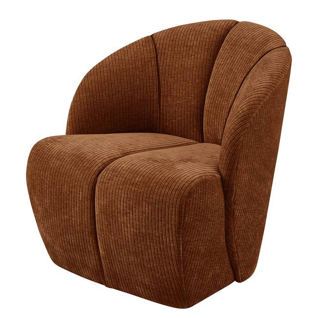 Drehbarer Loungesessel Mojo Braun/Rostbraun Chenille 68 x 75 x 77cm